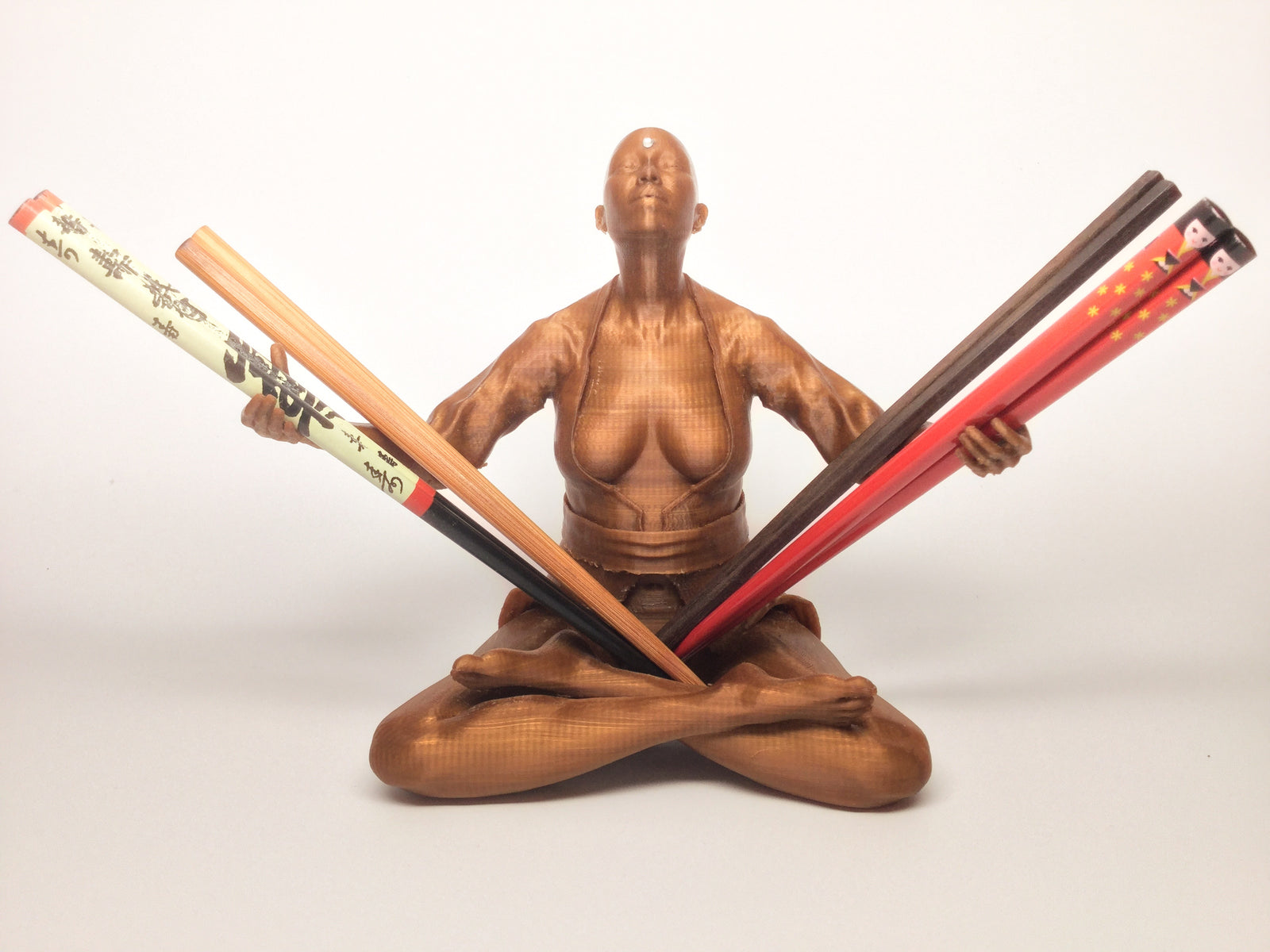 Chopstick Holder Sculpture - Bald with Bindi